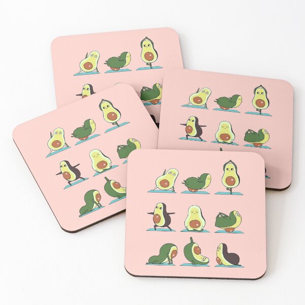 Item preview, Avocado Yoga in Pink designed and sold by Huebucket.