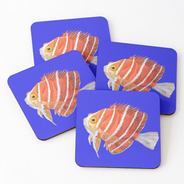 Item preview, Watercolor Striped Angelfish  designed and sold by Deborah Camp.