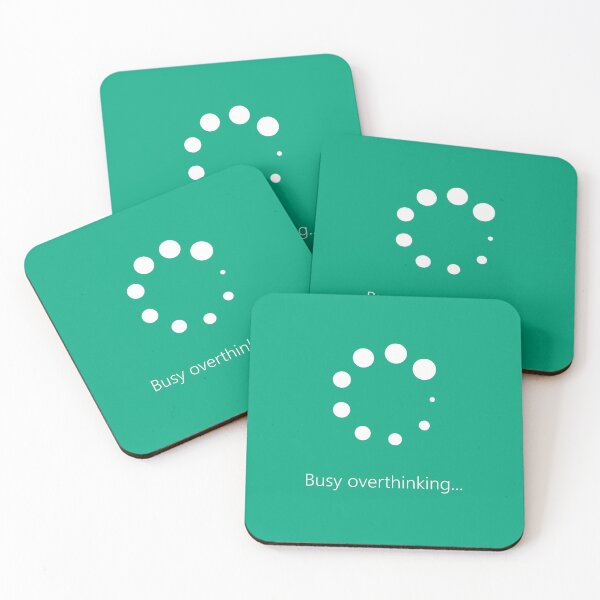 Item preview, Busy overthinking in progress - circle design designed and sold by bravescribbler.