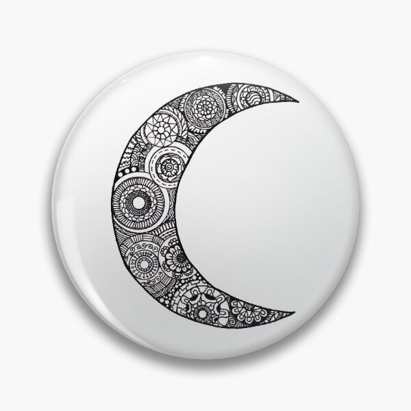 Item preview, Moon Zentangle designed and sold by DesignPMG.