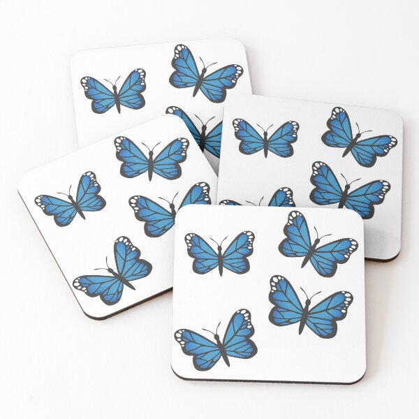 Item preview, blue butterfly sticker pack designed and sold by letterwithviv.