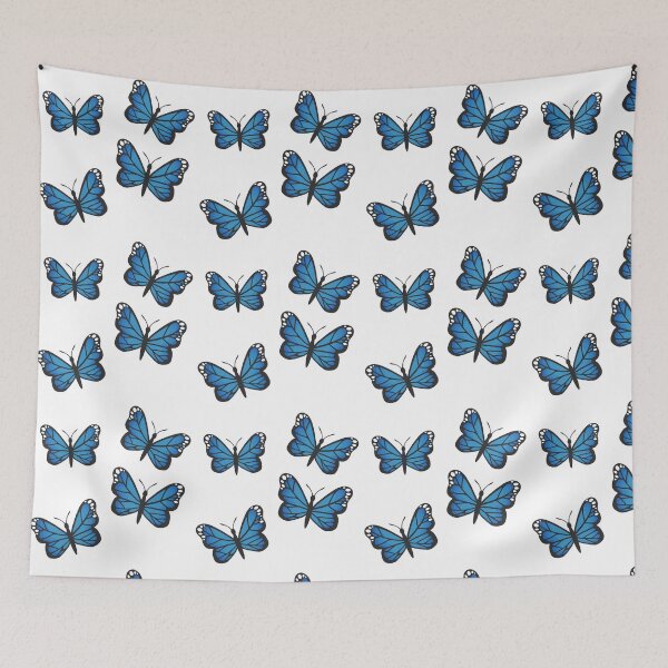 Item preview, blue butterfly sticker pack designed and sold by letterwithviv.
