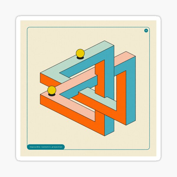 Vista previa del artículo con la obra «GEOMETRÍA IMPOSIBLE 34», diseñado y vendido por JazzberryBlue.
