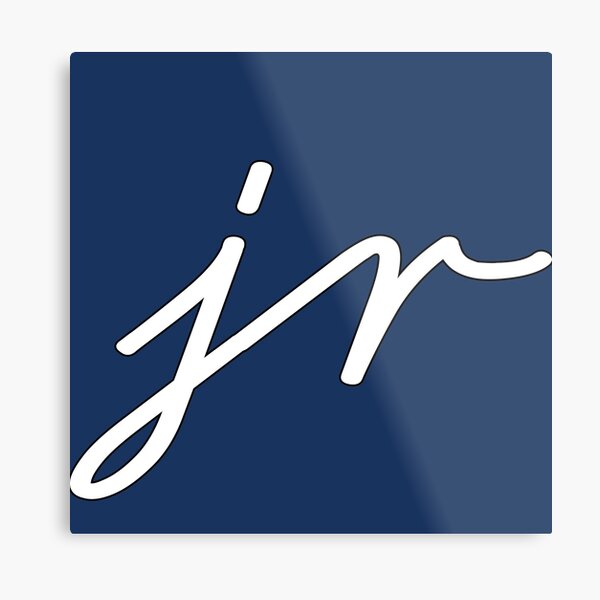 jr-fancy-cursive-text-metal-print-for-sale-by-juniormike-redbubble