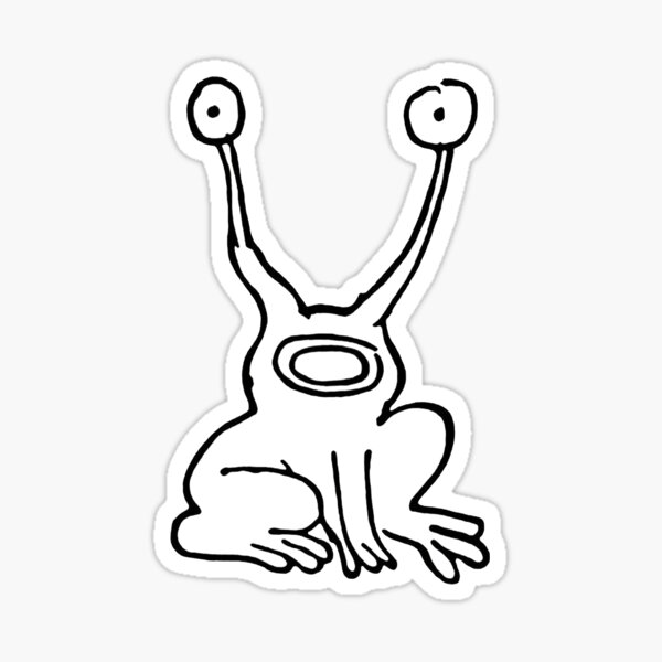 Hola, ¿cómo estás? - Frog - Daniel Johnston Pegatina