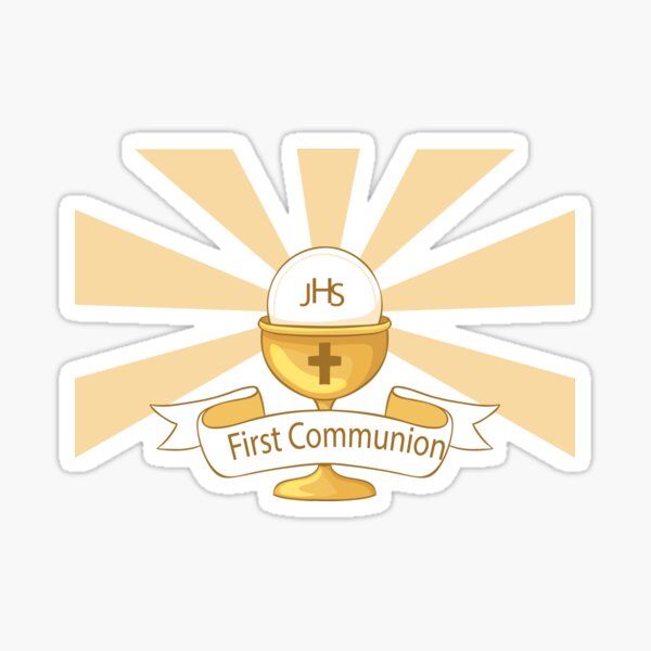 Autocollant communion effet craie - Communion