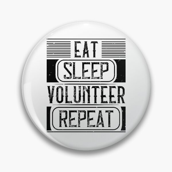 Item preview, Eat Sleep Volunteer Repeat designed and sold by GoodVibeDesign.
