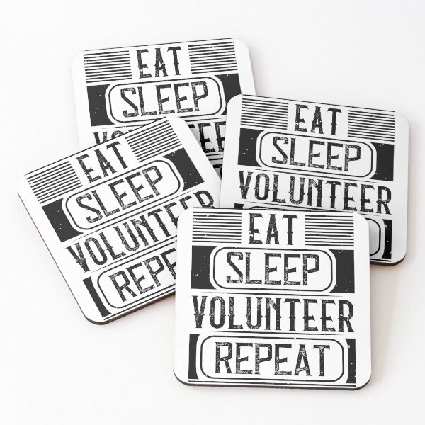 Item preview, Eat Sleep Volunteer Repeat designed and sold by GoodVibeDesign.