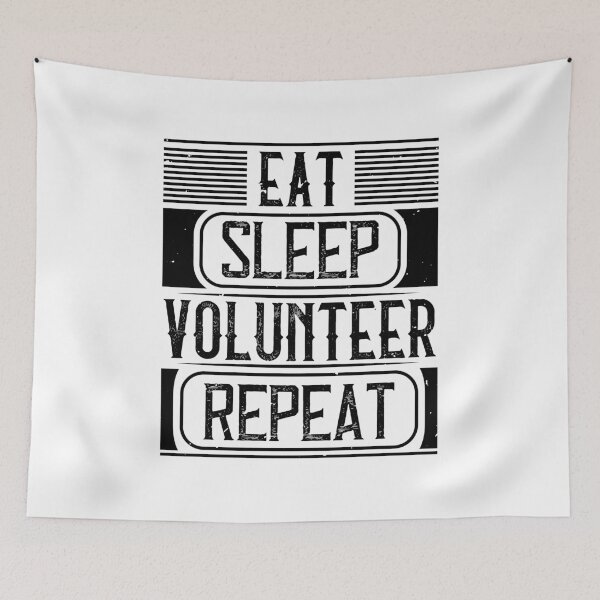 Item preview, Eat Sleep Volunteer Repeat designed and sold by GoodVibeDesign.