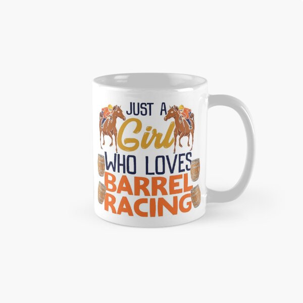 Artikelvorschau, Nur ein Mädchen, das Barrel Racing liebt Rodeo und Pferdeliebhaber entworfen und verkauft von Dancing Dolphin Crafts.