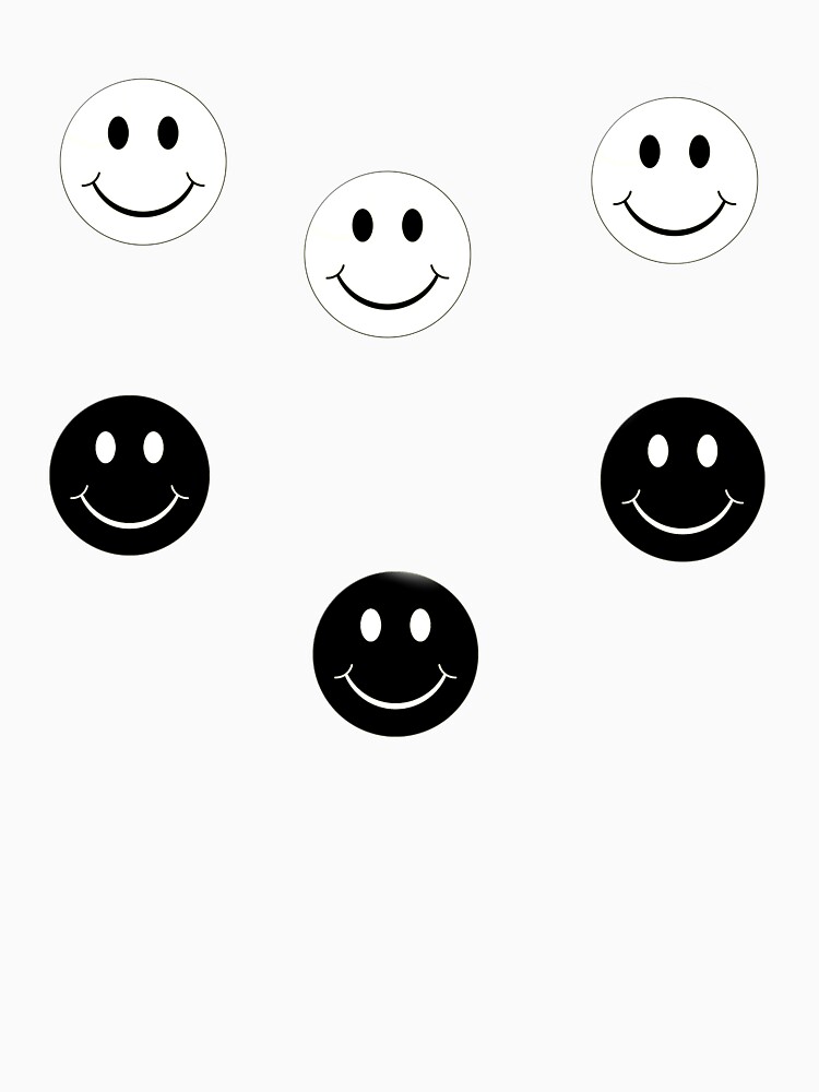 "cute simple black and white smiley face sticker pack " Tshirt for