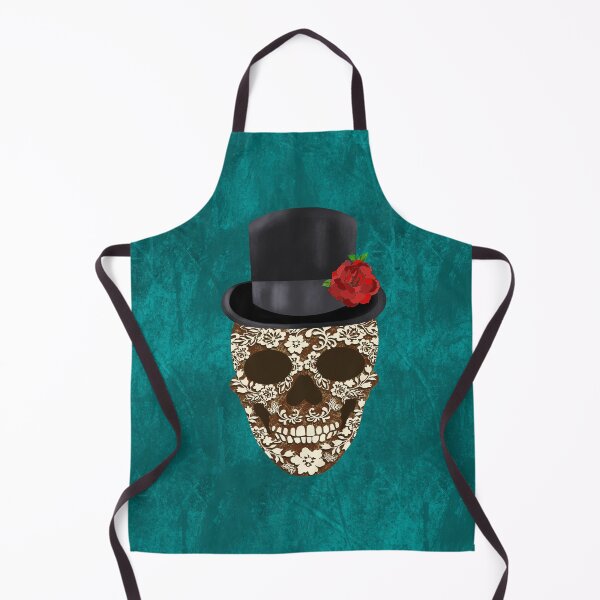Item preview, Vintage Ivory Flowers Sugar Skull Top Hat with Rose designed and sold by MFGB-Creations.