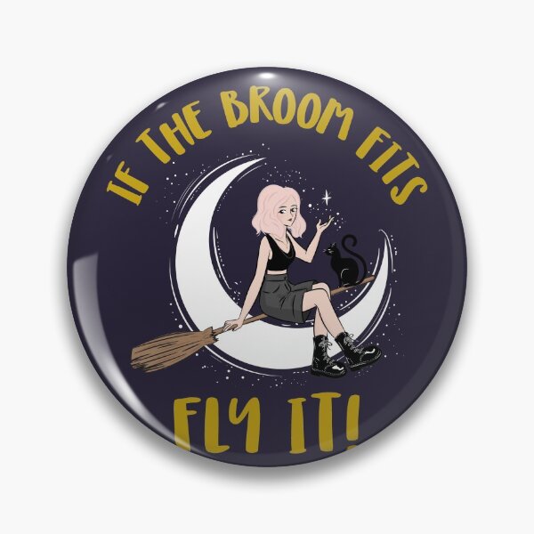 Item preview, If the broom fits funny halloween witch pun designed and sold by GoodyLeo.