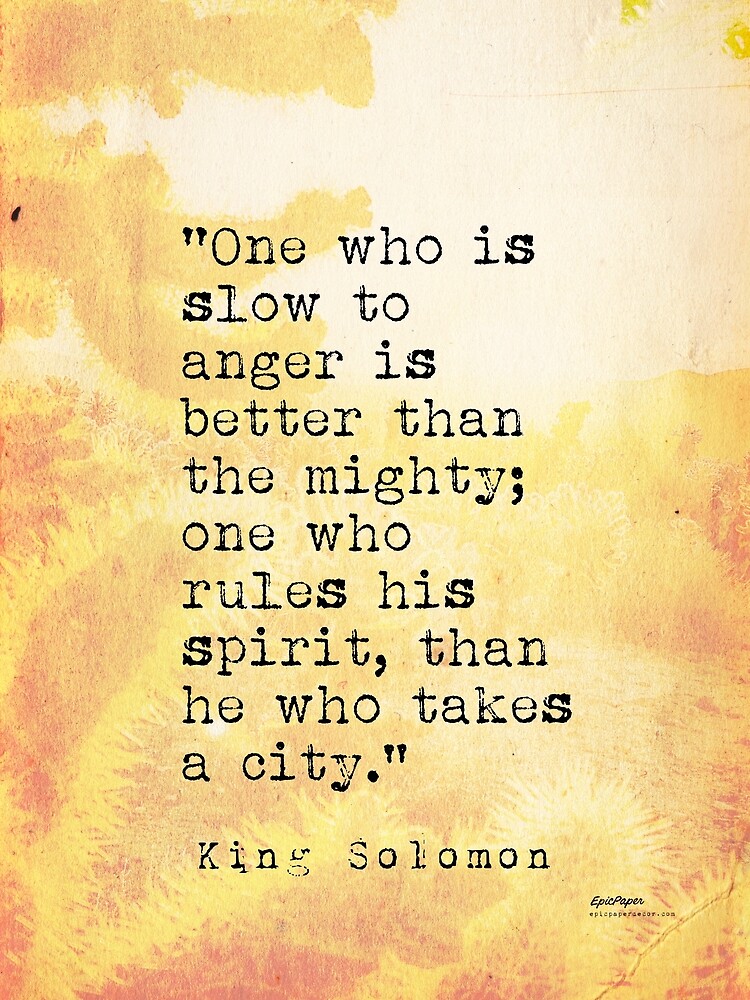 "King Solomon quotes" Poster by Pagarelov | Redbubble
