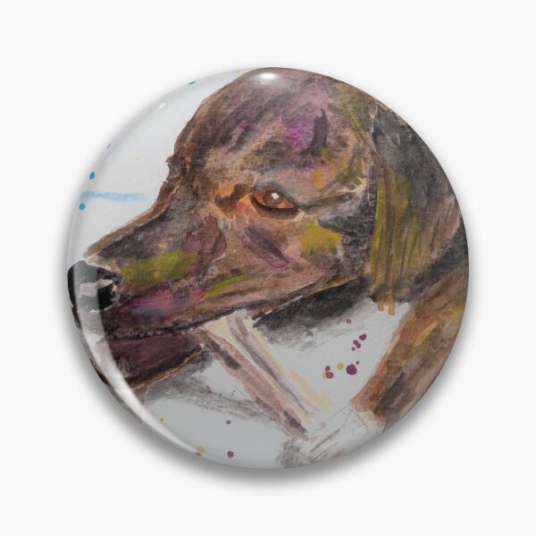 Item preview, Loose Watercolor Portrait of a Dog Chewing Bone designed and sold by ibadishi.