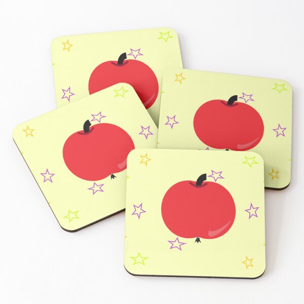 Item preview, stars red apple yellow background designed and sold by miaterinka.