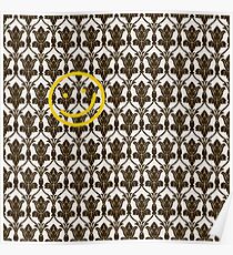 Póster BBC Sherlock Holmes Damask Wallpaper Pattern