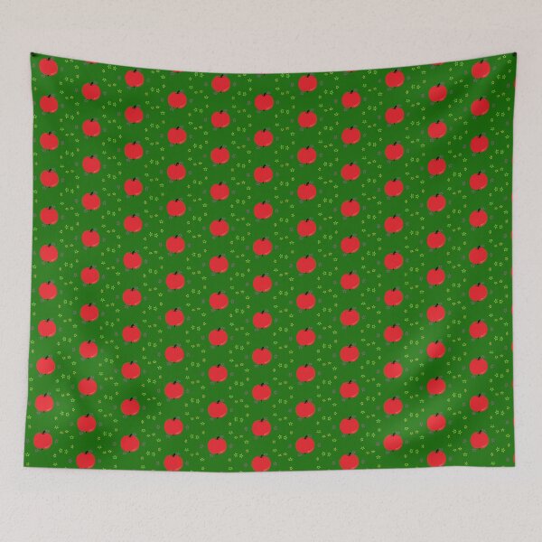 Item preview, stars red apple green background designed and sold by miaterinka.