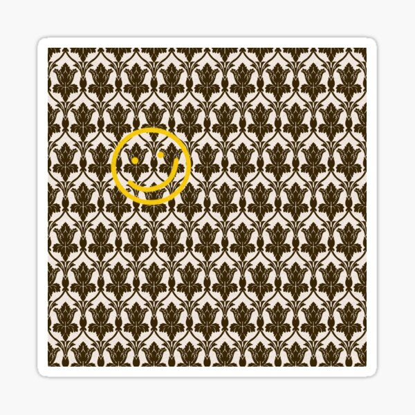 BBC Sherlock Holmes Damask Wallpaper Pattern Sticker