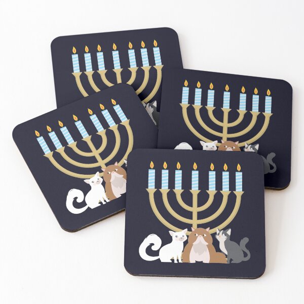 Item preview, Meow Cat Kitten Hanukkiah designed and sold by mmos.