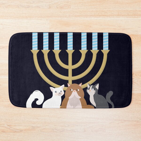 Item preview, Meow Cat Kitten Hanukkiah designed and sold by mmos.