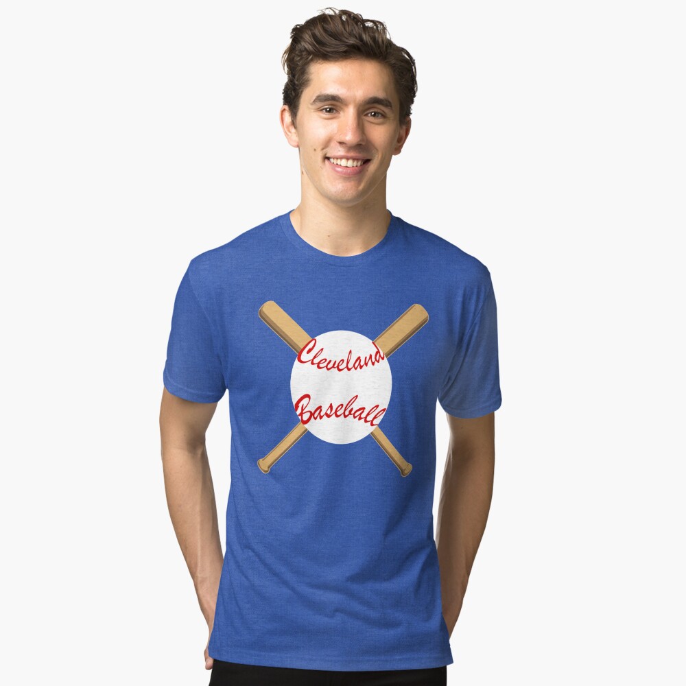 1977 Cleveland Indians Artwork: Men's Tri-Blend T-Shirt