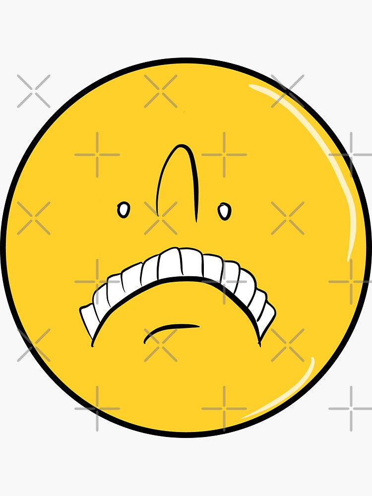 Angry Emoji Sticker, Vinyl, Laptop Sticker, Funny Sticker, Tumbler