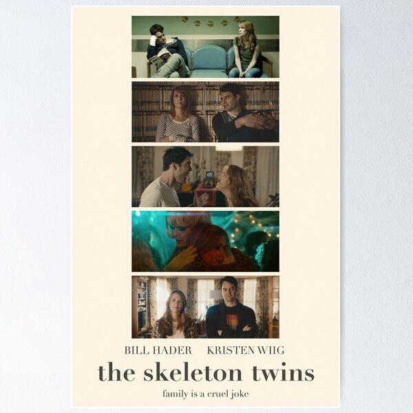 Artikel-Vorschau von Skeleton Twins Indie-Film-Stil Poster minimalistisch, designt und verkauft von Better Off Dev.