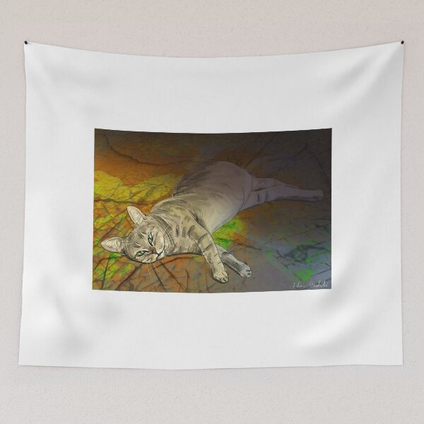 Item preview, Orange Alley Cat Laying on the Street Looking at You  designed and sold by ibadishi.
