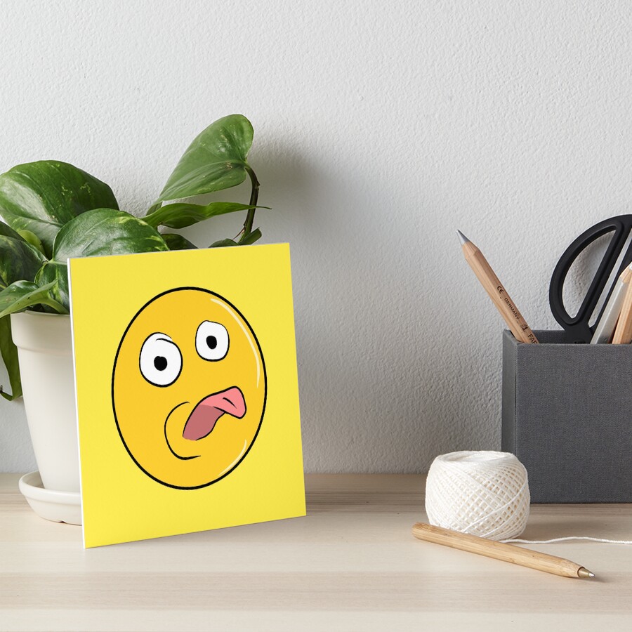 "Give the raspberry emoji " Art Board Print for Sale by Pixelgor