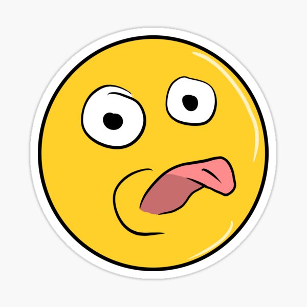 "Give the raspberry emoji " Sticker by Pixelgor Redbubble