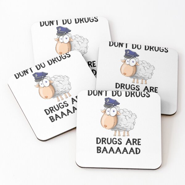 Item preview, Don't Do Drugs Drugs Are Baaaad Sheep designed and sold by IntegrityDesign.