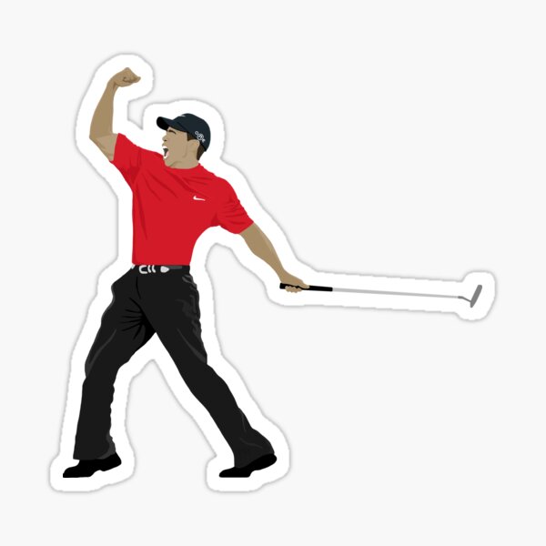 Tiger Woods Golf Sticker