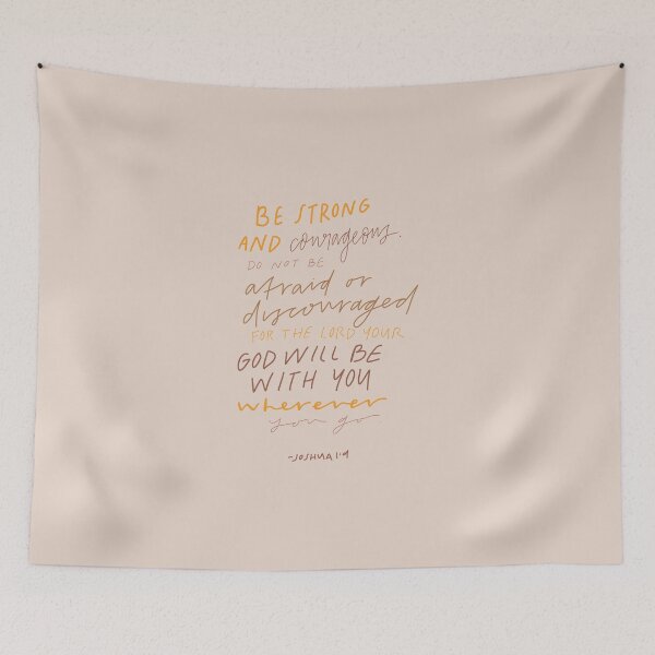 Item preview, Joshua 1:9 | Bible Verses | Christian Inspirational Faith | Illustration Calligraphy designed and sold by seaniemendoza.