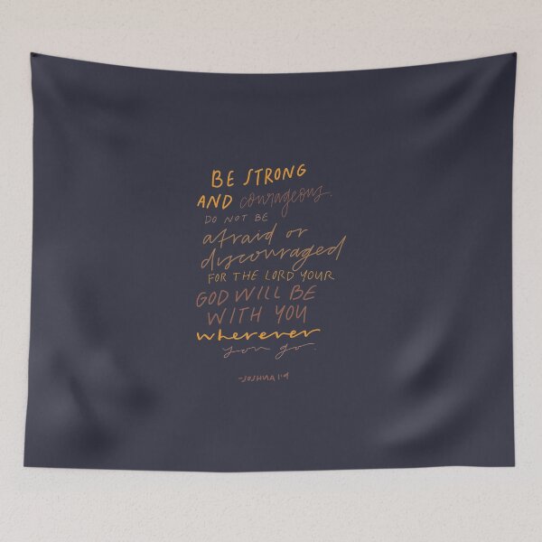 Item preview, Joshua 1:9 | Bible Verses | Christian Inspirational Faith | Illustration Calligraphy designed and sold by seaniemendoza.