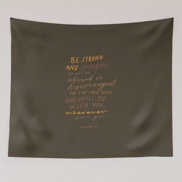 Item preview, Joshua 1:9 | Bible Verses | Christian Inspirational Faith | Illustration Calligraphy designed and sold by seaniemendoza.