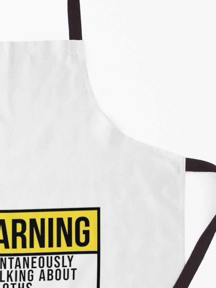 Alternate view of May Spontaneously Start Talking About Sloths Apron