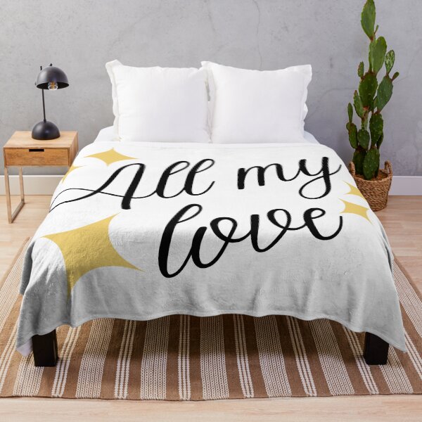 Item preview, "all my love" sparkles and cursive designed and sold by thewayitshine.