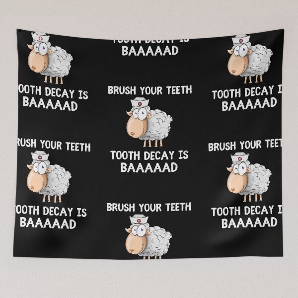 Item preview, Brush Your Teeth Tooth Decay Is Baaaad Sheep designed and sold by IntegrityDesign.