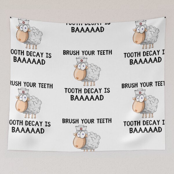 Item preview, Brush Your Teeth Tooth Decay Is Baaaad Sheep designed and sold by IntegrityDesign.