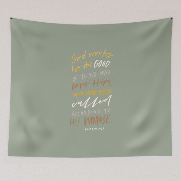 Item preview, Romans 8:28 | Bible Verses | Christian Inspirational Faith | Illustration Calligraphy designed and sold by seaniemendoza.