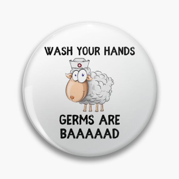 Item preview, Wash Your Hands Germs Are Baaaad Sheep designed and sold by IntegrityDesign.
