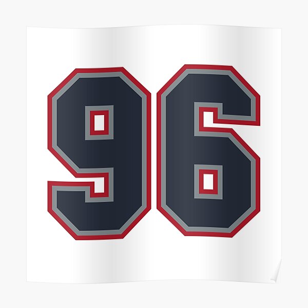 96 Black Jersey Sports Number ninety-six Football 96 Poster for