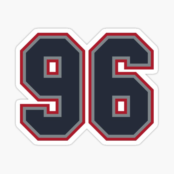 Ninety-Six Jersey Number Sports 96 Sticker for Sale by