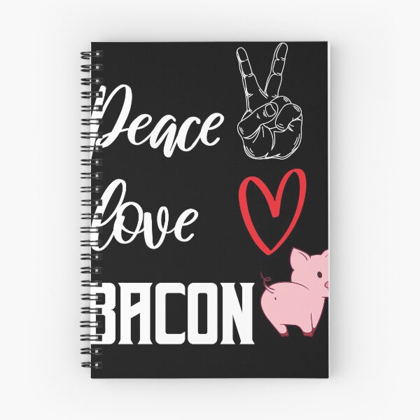 Item preview, Bacon Peace love funny shirt design designed and sold by Grinover.
