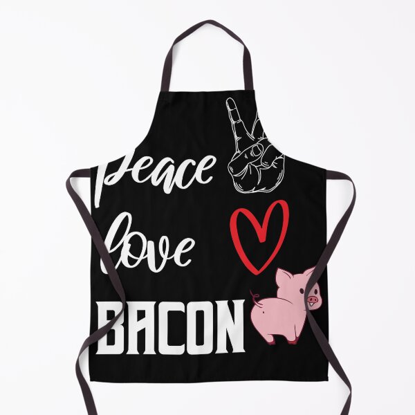 Item preview, Bacon Peace love funny shirt design designed and sold by Grinover.