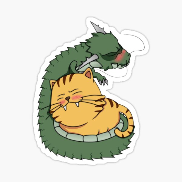 Taradora Dragon and Tiger Sticker