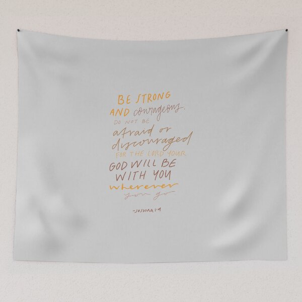 Item preview, Joshua 1:9 | Bible Verses | Christian Inspirational Faith | Illustration Calligraphy designed and sold by seaniemendoza.