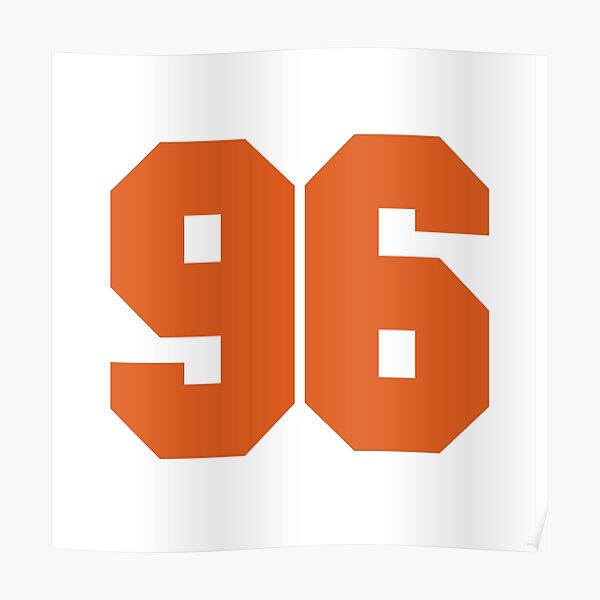 96 Black Jersey Sports Number ninety-six Football 96 Poster for