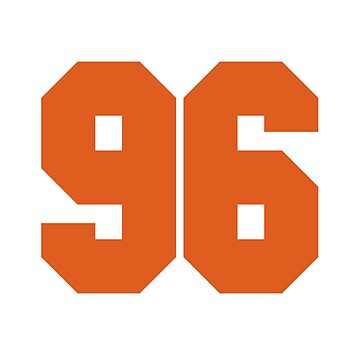 96 Silver White Black Jersey Football Sports Number Ninety-Six Sticker  for Sale by HelloFromAja